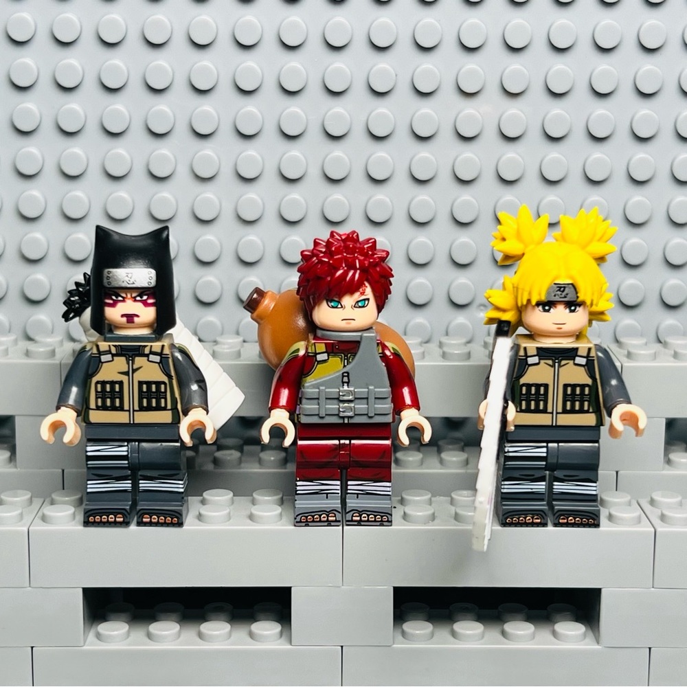 Naruto Gaara Temari Kankuro Custom Minifigures Lot of 3